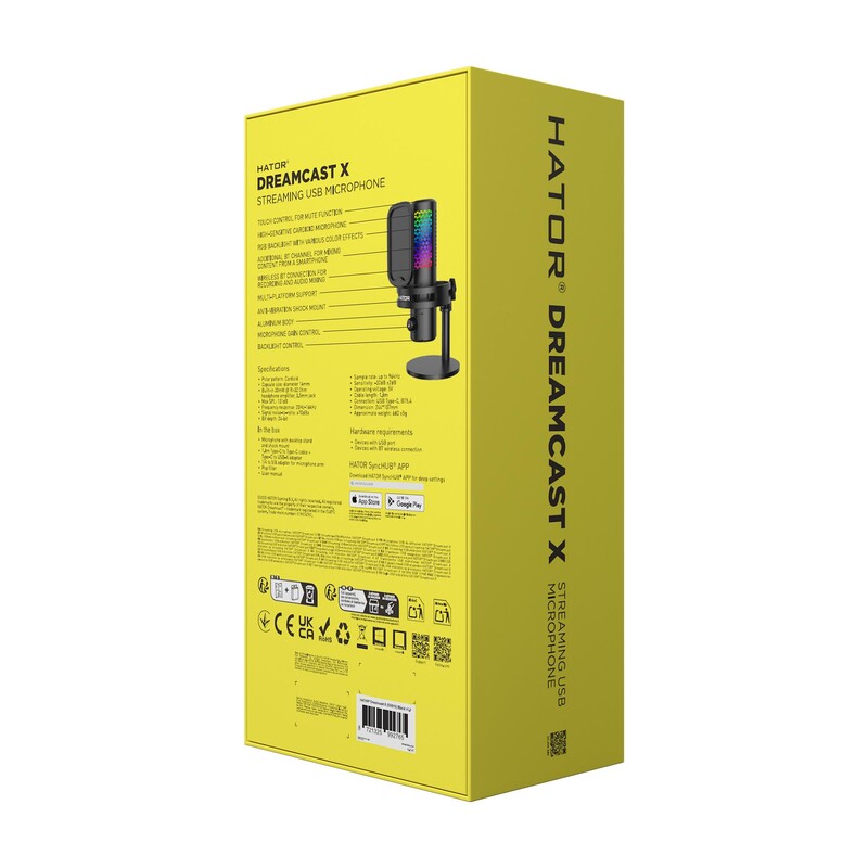 Микрофон Hator Dreamcast X RGB Black (ESS10)