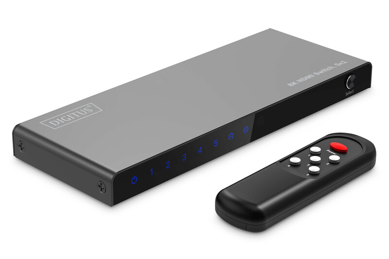 Відеокомутатор Digitus UHD HDMI (INx5 - OUTx1) 8K Black (DS-55334)