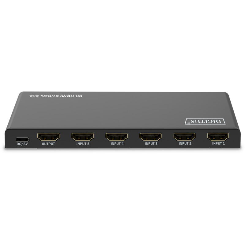 Відеокомутатор Digitus UHD HDMI (INx5 - OUTx1) 8K Black (DS-55334)