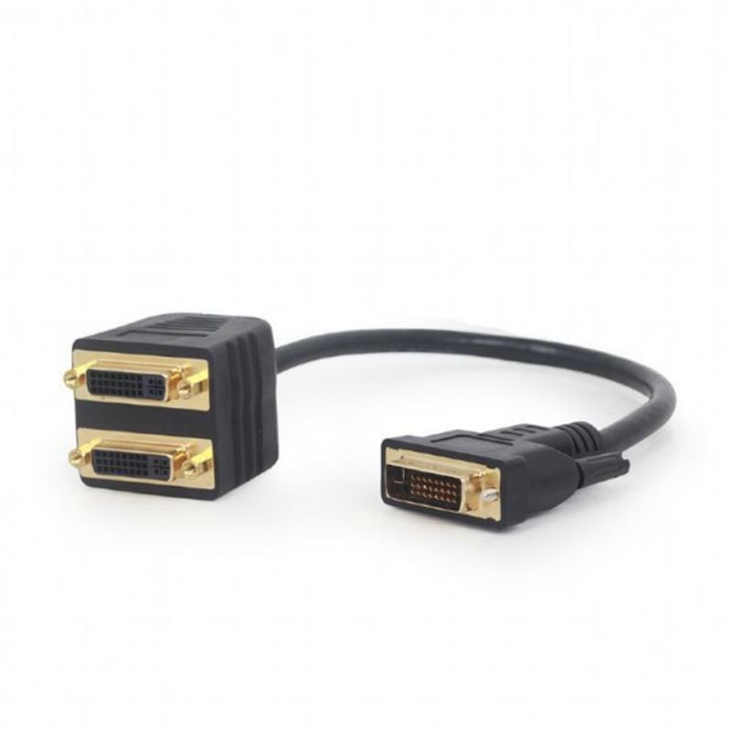 Разветвитель Cablexpert DVI - 2хDVI (M/F), 0.3 м, Black (A-DVI-2DVI-01)