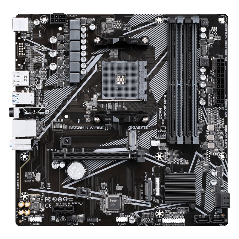 Материнська плата Gigabyte B550M K WF6E Socket AM4