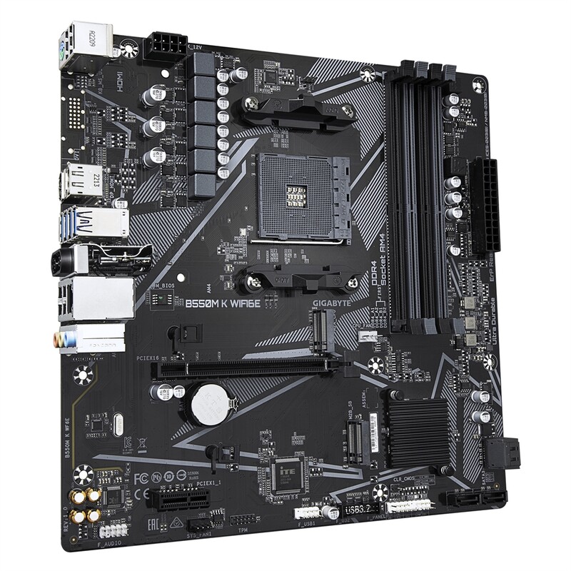 Материнська плата Gigabyte B550M K WF6E Socket AM4