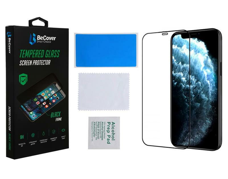Защитное стекло BeCover для Apple iPhone 13/13 Pro Black (706663)
