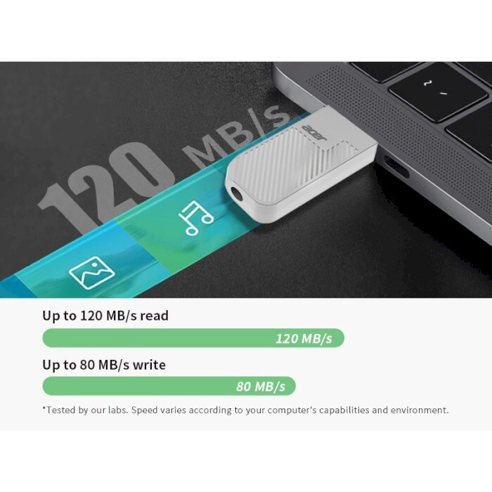 Флеш-накопитель USB3.2 64GB Acer UP300 Black (BL.9BWWA.526)