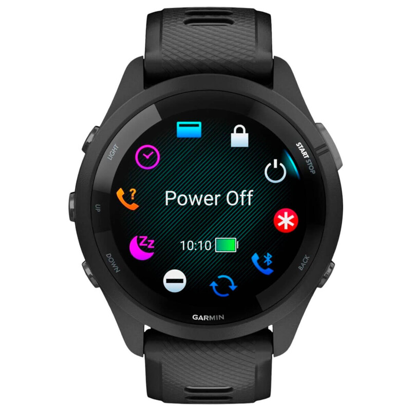 Смарт-годинник Garmin Forerunner 265 Black Bezel and Case with Black/Powder Gray Silicone Band (010-02810-10)