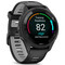 Фото - Смарт-годинник Garmin Forerunner 265 Black Bezel and Case with Black/Powder Gray Silicone Band (010-02810-10) | click.ua