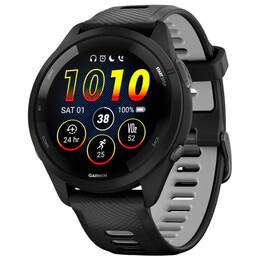 Смарт-часы Garmin Forerunner 265 Black Bezel and Case with Black/Powder Gray Silicone Band (010-02810-10)