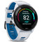 Фото - Смарт-годинник Garmin Forerunner 265 Black Bezel with Whitestone Case and Whitestone/Tidal Blue Silicone Band (010-02810-11) | click.ua