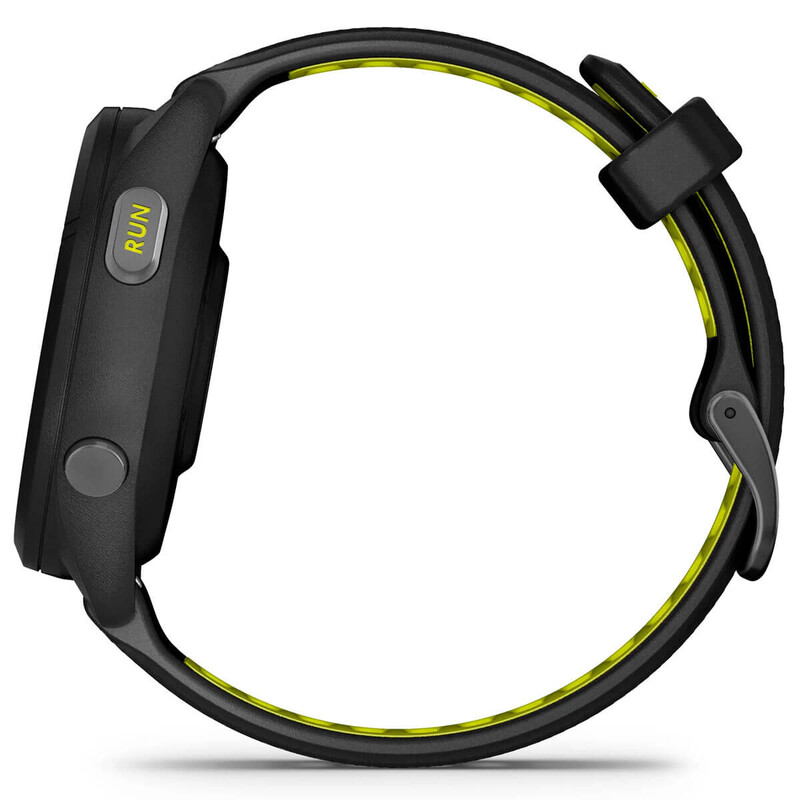 Смарт-годинник Garmin Forerunner 265S Black Bezel and Case with Black/Amp Yellow Silicone Band (010-02810-13)