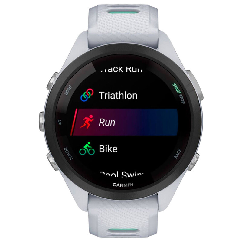 Смарт-годинник Garmin Forerunner 265S Black Bezel with Whitestone Case and Whitestone/Neo Tropic Silicone Band (010-02810-14)