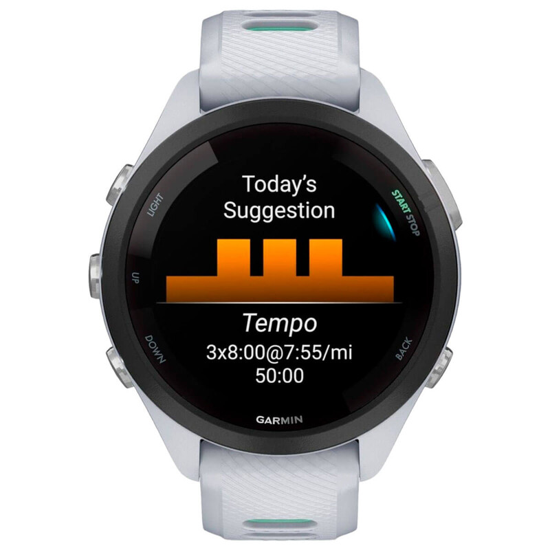 Смарт-годинник Garmin Forerunner 265S Black Bezel with Whitestone Case and Whitestone/Neo Tropic Silicone Band (010-02810-14)