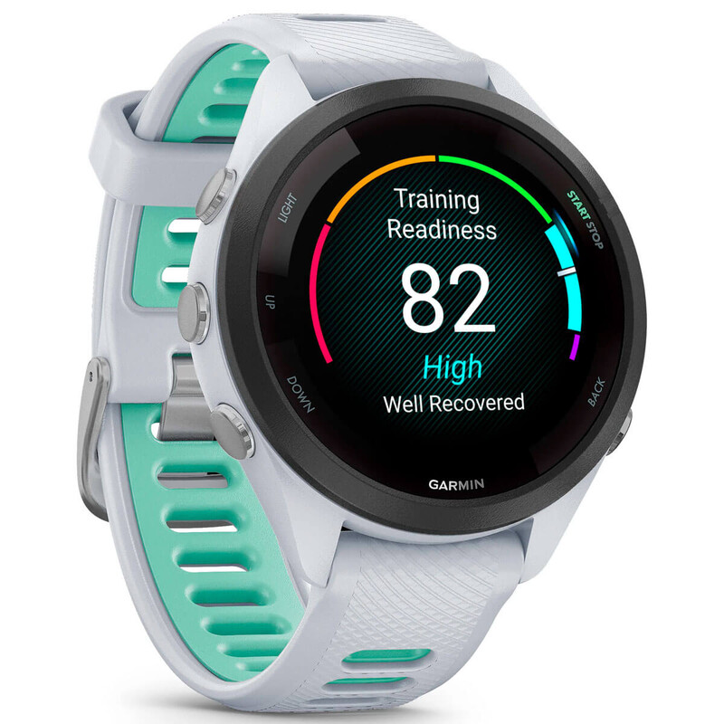 Смарт-годинник Garmin Forerunner 265S Black Bezel with Whitestone Case and Whitestone/Neo Tropic Silicone Band (010-02810-14)