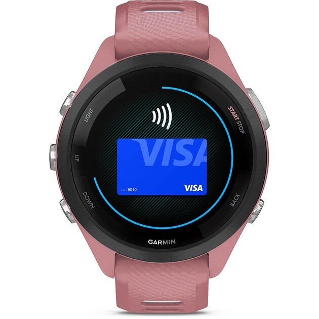 Смарт-часы Garmin Forerunner 265S Black Bezel with Light Pink Case and Light Pink/Whitestone Silicone Band (010-02810-15)