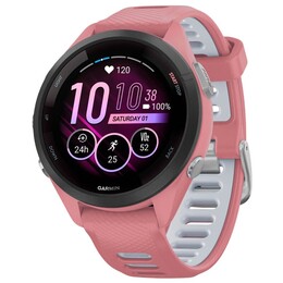 Смарт-годинник Garmin Forerunner 265S Black Bezel with Light Pink Case and Light Pink/Whitestone Silicone Band (010-02810-15)
