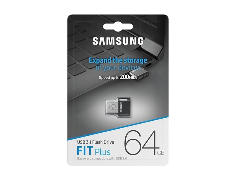 Флеш-накопитель USB 3.1 64GB Samsung Fit Plus Black (MUF-64AB/APC)