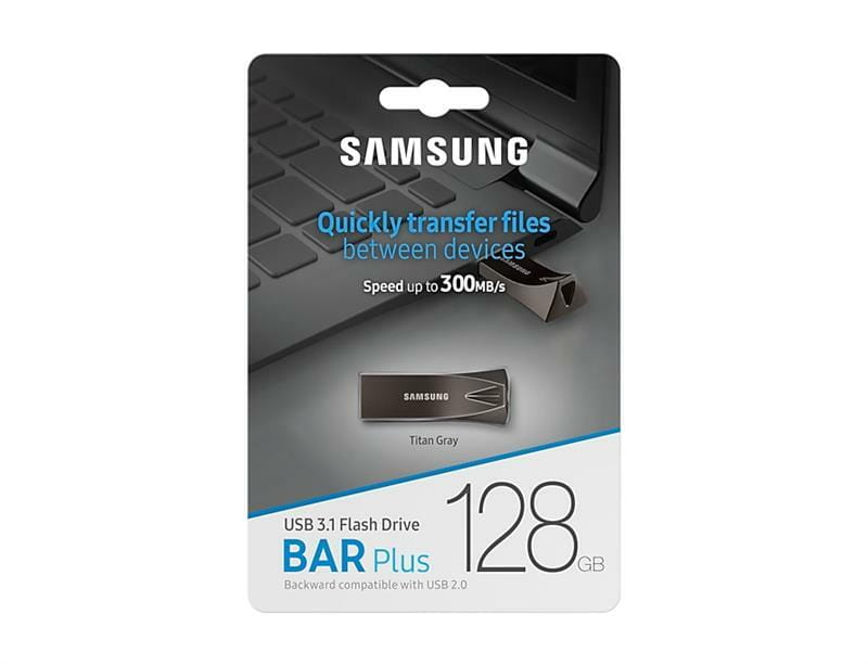 Флеш-накопитель USB3.1 128GB Samsung Bar Plus Black (MUF-128BE4/APC)