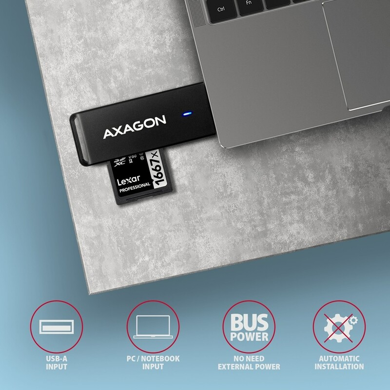 Картрідер Axagon CRE-S2N Black
