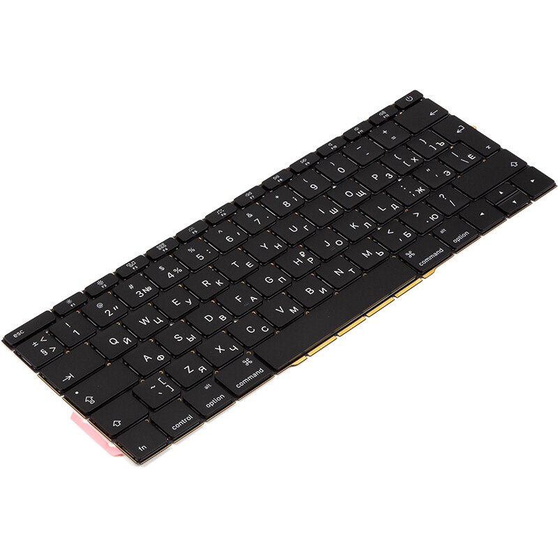 Клавіатура PowerPlant для ноутбука Apple MacBook Pro 13 A1708 (EMC 2978) чорна, без фрейму (KB315383)