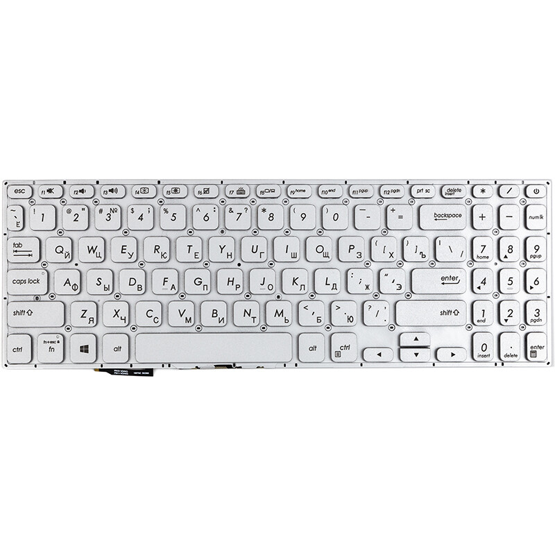 Клавіатура PowerPlant для ноутбука Asus Vivobook S15 S530U срібляста, без фрейму, підсвічування (KB315130)