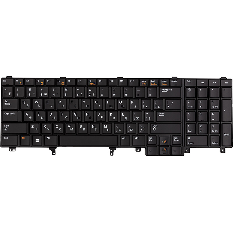 Клавиатура PowerPlant для ноутбука Dell E6520, E5520 черная, черный фрейм (KB315031)