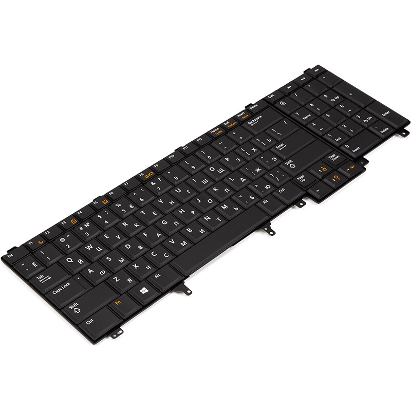 Клавіатура PowerPlant для ноутбука Dell E6520 чорна, чорний фрейм, підсвічування (KB315048)