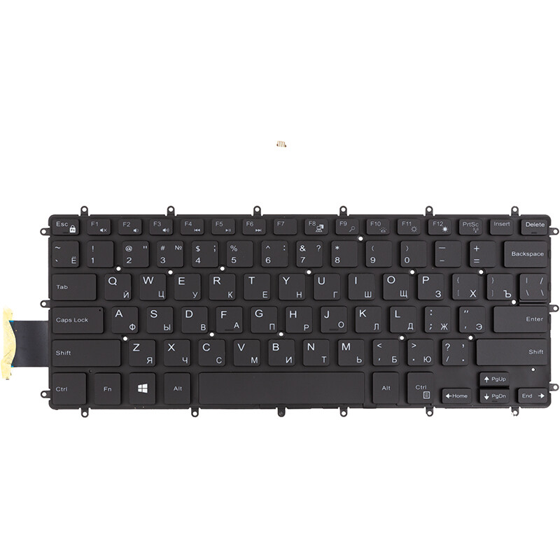 Клавиатура PowerPlant для ноутбука Dell Inspiron 5370 черная, без фрейма, подсветка (KB315444)