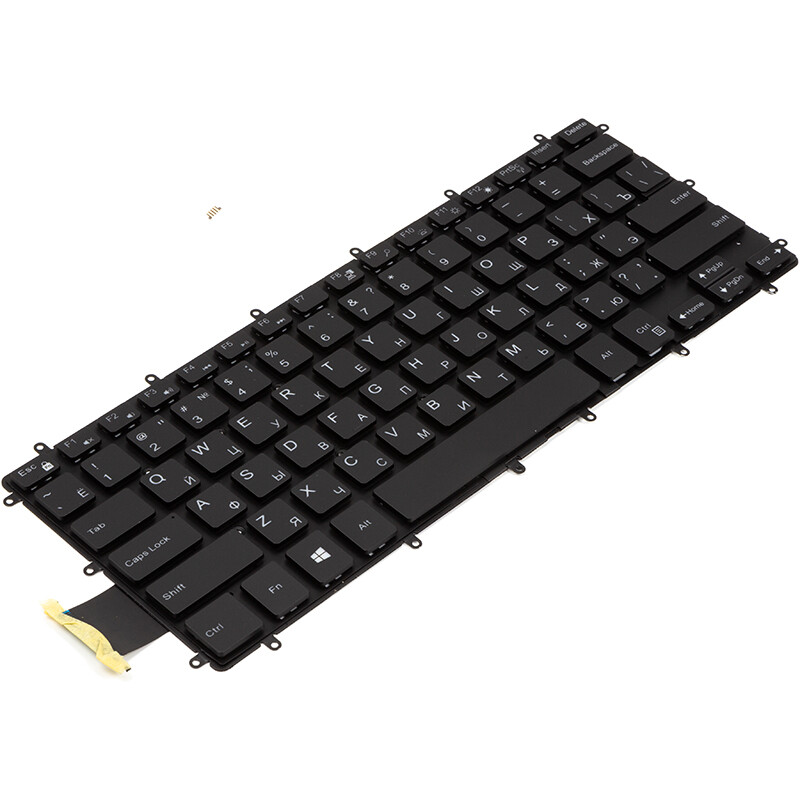Клавиатура PowerPlant для ноутбука Dell Inspiron 5370 черная, без фрейма, подсветка (KB315444)