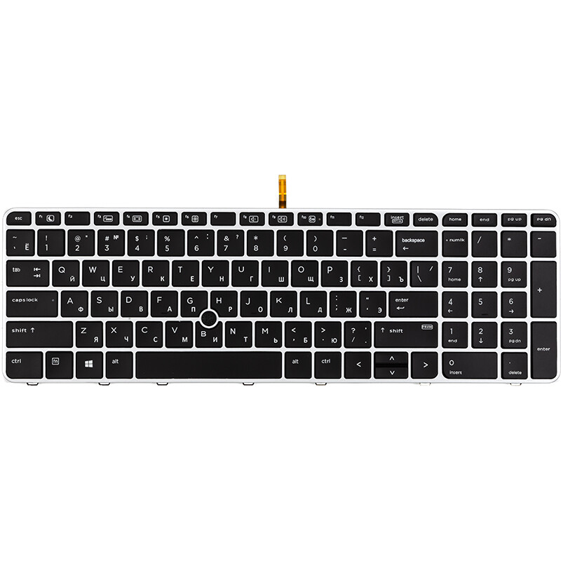 Клавіатура PowerPlant для ноутбука HP Zbook 15U G3 чорна, сірий фрейм, підсвічування (KB314973)