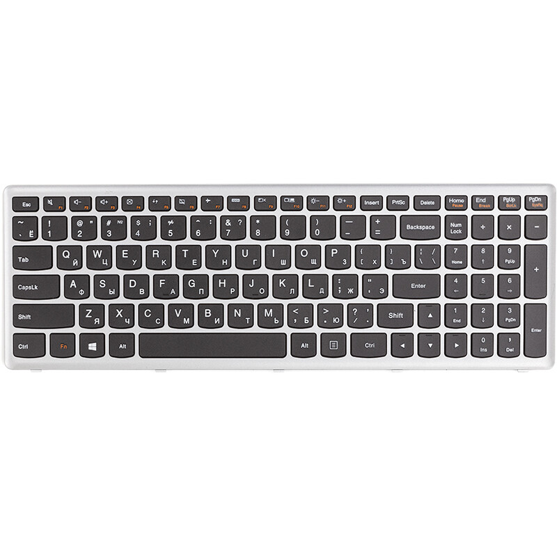 Клавиатура PowerPlant для ноутбука Lenovo Ideapad U510, Z710 черная, черный фрейм (KB312337)