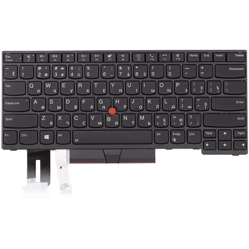 Клавиатура PowerPlant для ноутбука Lenovo Thinkpad E480, L480 черная, черный фрейм (KB312795)