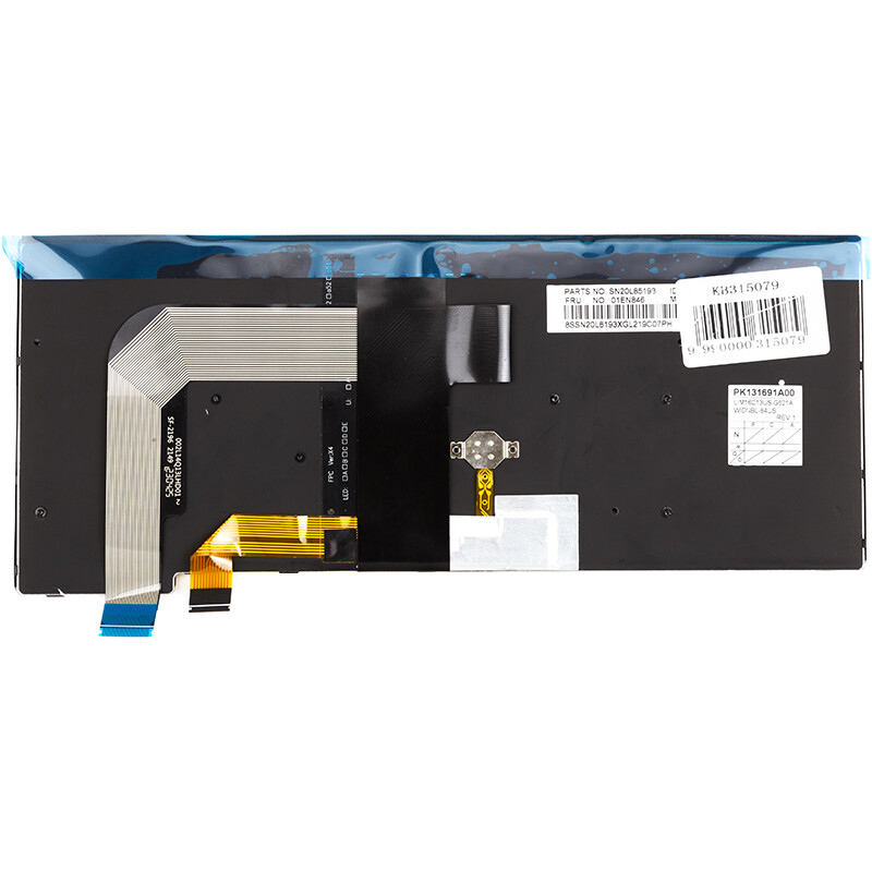 Клавиатура PowerPlant для ноутбука Lenovo Thinkpad T460S черная, черный фрейм, подсветка (KB315079)