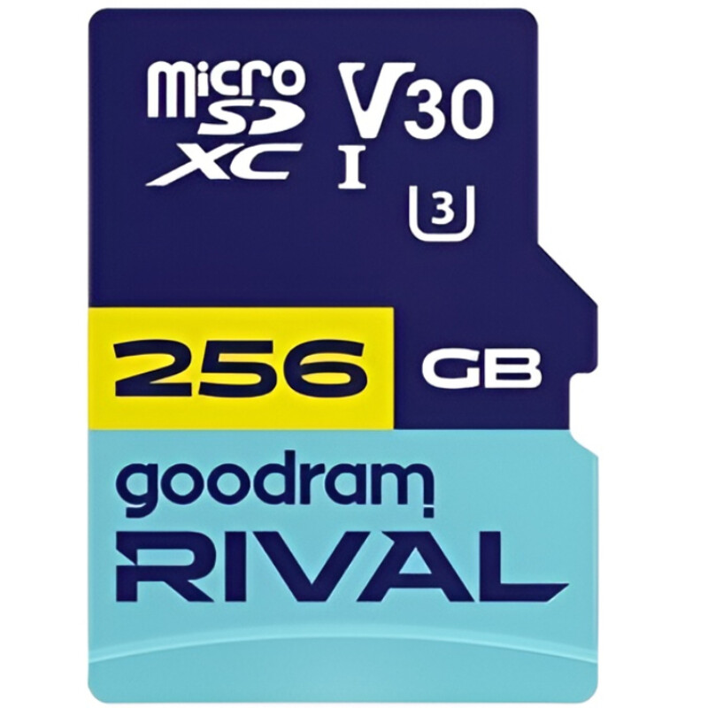 Карта пам`яті MicroSDXC 256GB UHS-I/U3 Class 10 Goodram RIVAL M3AA R100/W70MB/s + SD-adapter (GGSM3AA-2560R12)