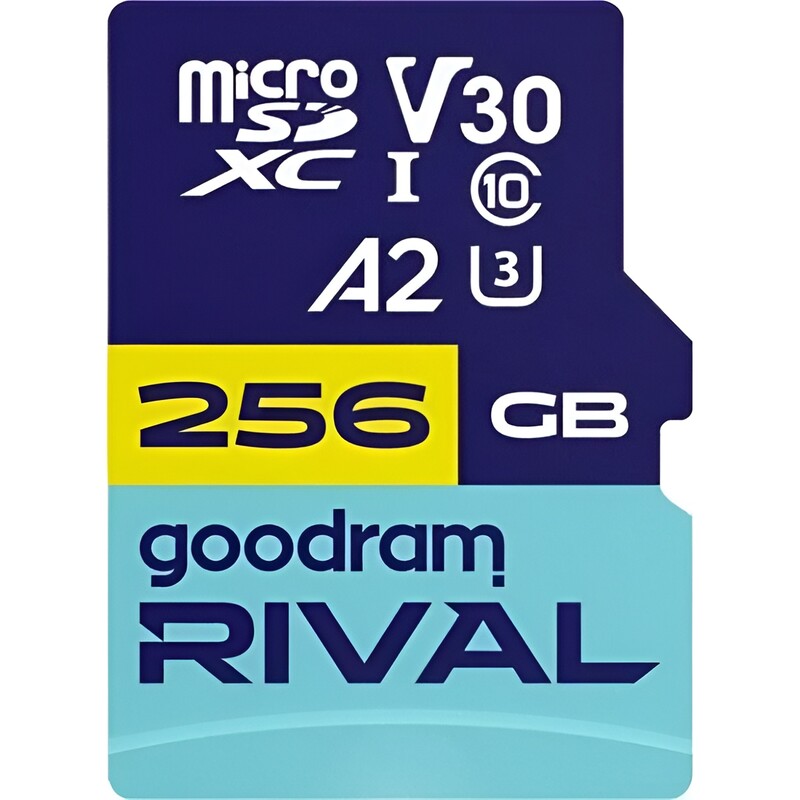 Карта пам`яті MicroSDXC 256GB UHS-I/U3 Class 10 Goodram RIVAL M2AA R170/W120MB/s + SD-adapter (GGSM2AA-2560R12)