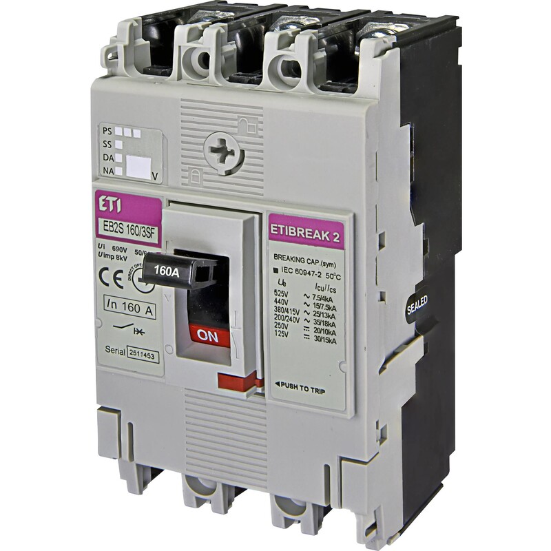 Автоматический выключатель ETI EB2S 160/3SF 160A 3p (25 kA) (4671837)