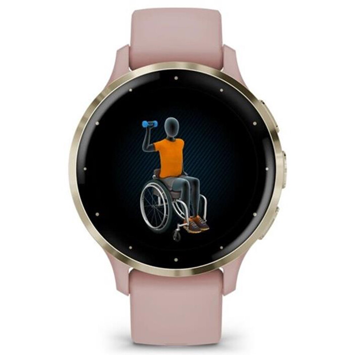 Смарт-часы Garmin Venu 3s Soft Gold Stainless Steel Bezel with Dust Rose Case and Silicone Band (010-02785-03)