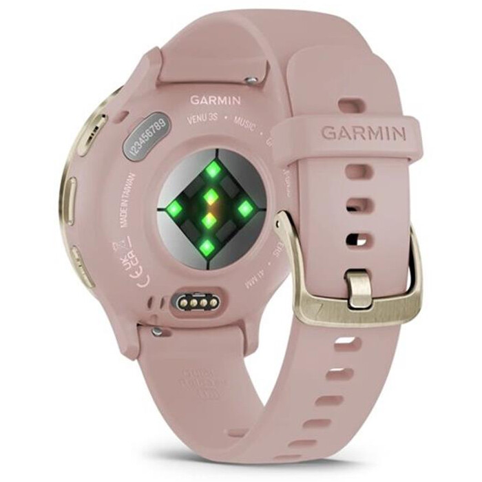Смарт-часы Garmin Venu 3s Soft Gold Stainless Steel Bezel with Dust Rose Case and Silicone Band (010-02785-03)