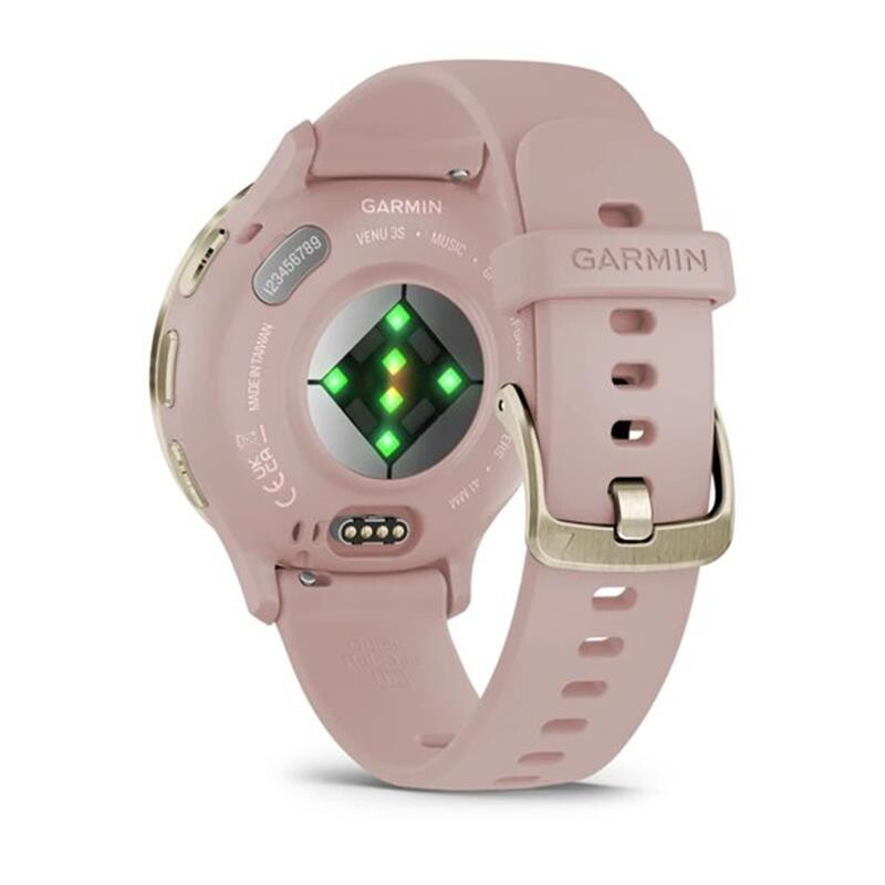 Смарт-часы Garmin Venu 3s Soft Gold Stainless Steel Bezel with Dust Rose Case and Silicone Band (010-02785-03)