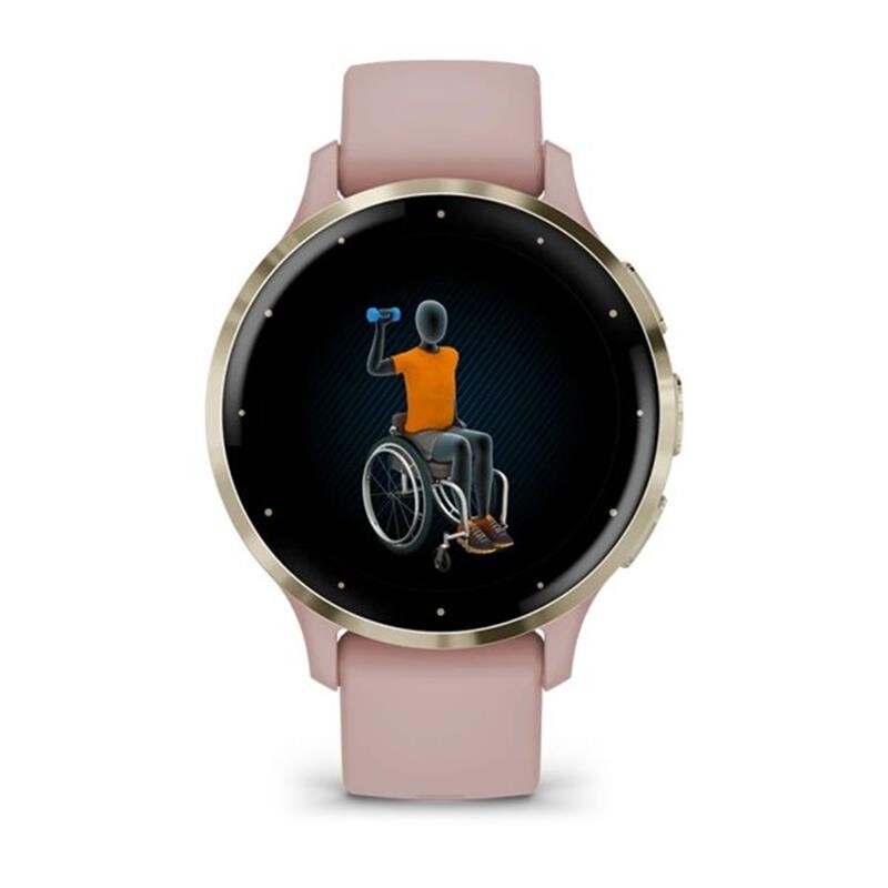 Смарт-часы Garmin Venu 3s Soft Gold Stainless Steel Bezel with Dust Rose Case and Silicone Band (010-02785-03)
