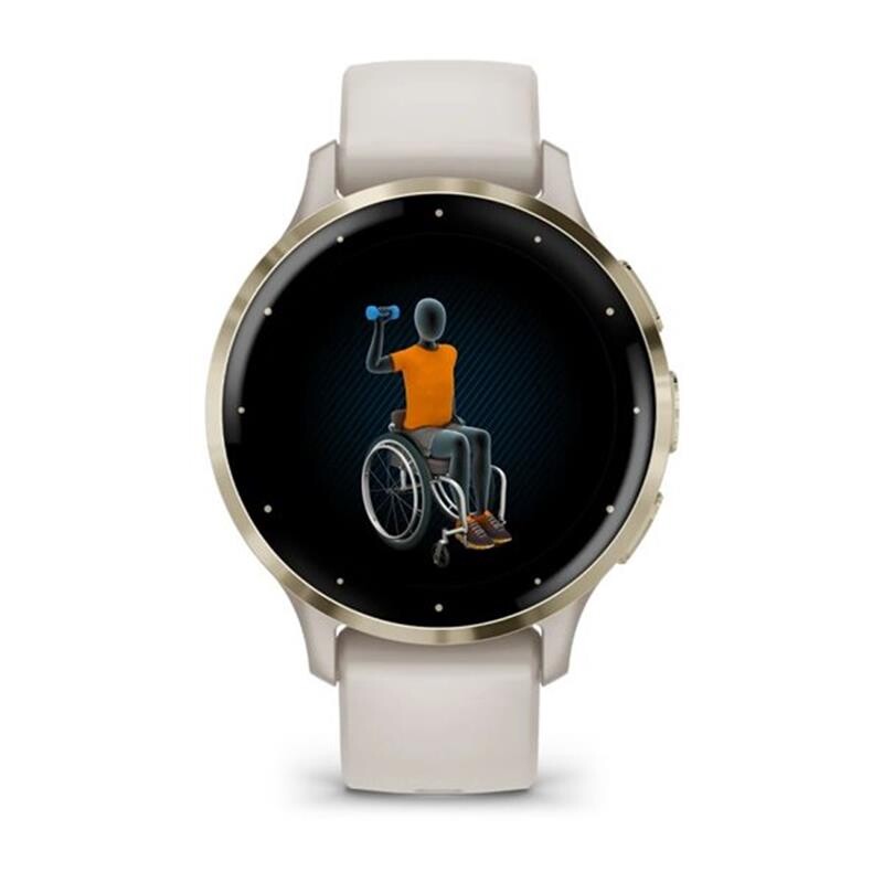 Смарт-часы Garmin Venu 3s Soft Gold Stainless Steel Bezel with Ivory Case and Silicone Band (010-02785-04)