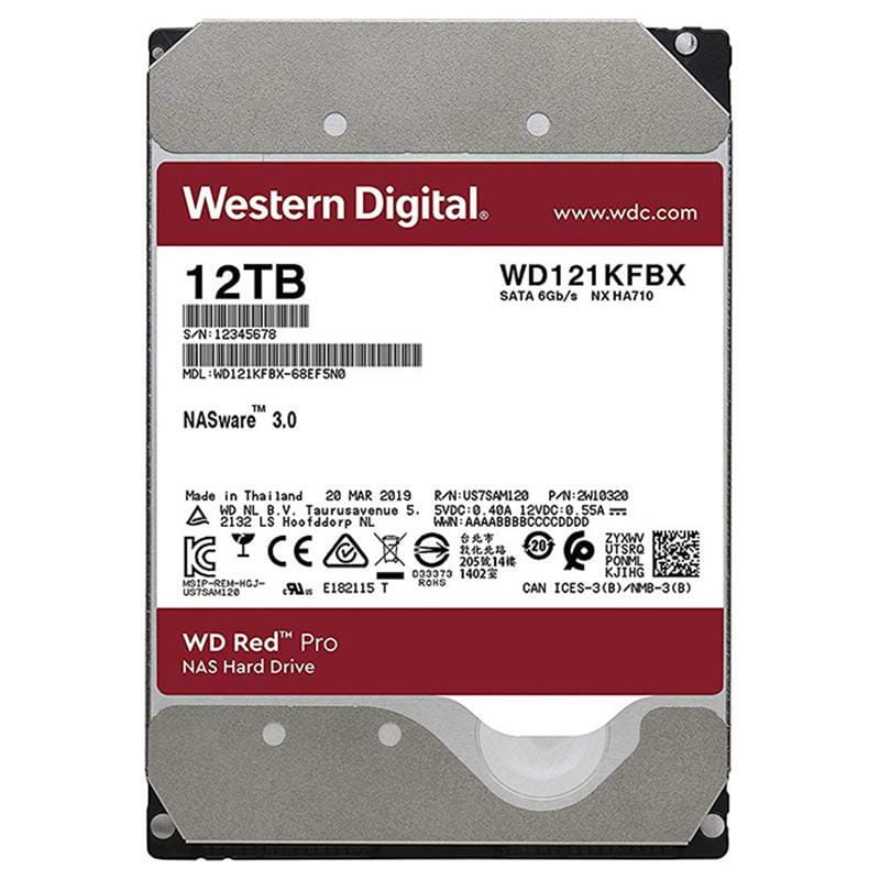 Накопитель HDD SATA 12.0TB WD Red Pro NAS 7200rpm 256MB (WD121KFBX)