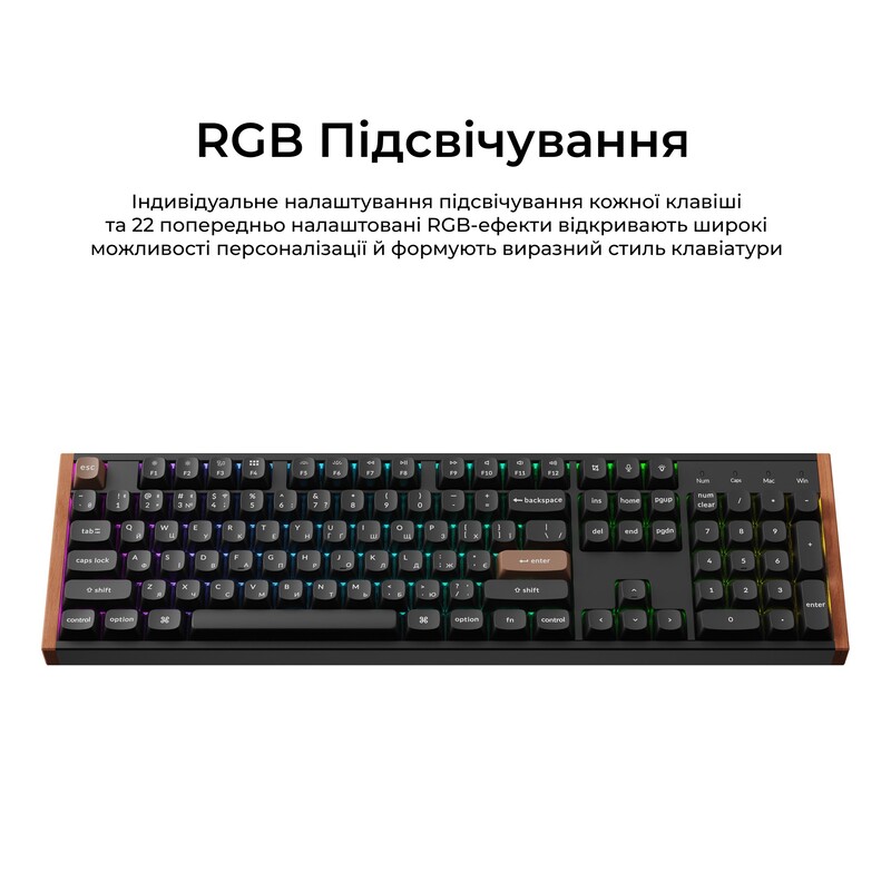 Клавіатура бездротова Keychron K10 HE Magnetic Switch Black RGB (K10H-F1-UA)