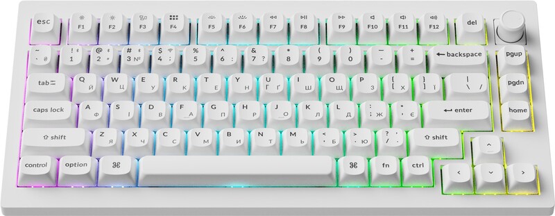 Клавіатура бездротова Keychron V1 Ultra Keychron Red Switch White RGB (V1U-F1-UA)