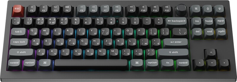 Клавіатура бездротова Keychron V3 Ultra Keychron Red Switch Black RGB (V3U-D1-UA)