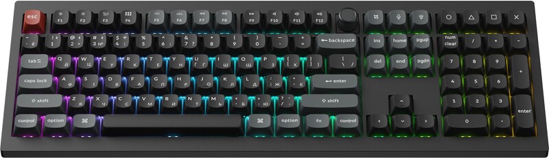 Клавіатура бездротова Keychron V6 Ultra Keychron Red Switch Black RGB (V6U-D1-UA)