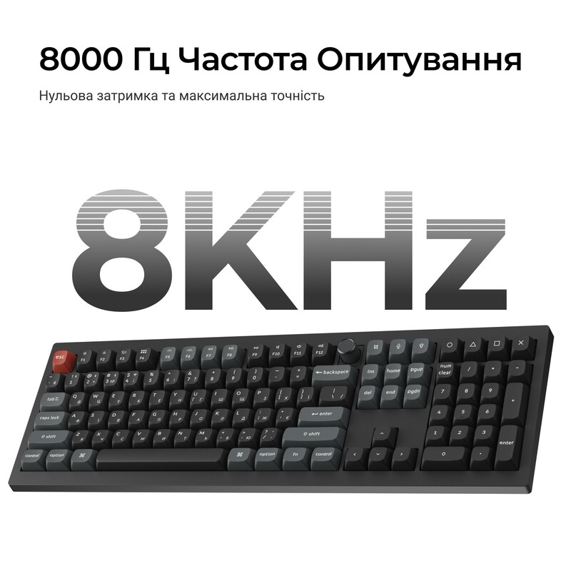 Клавіатура бездротова Keychron V6 Ultra Keychron Red Switch Black RGB (V6U-D1-UA)