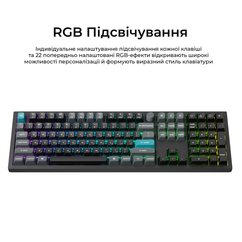 Клавіатура бездротова Keychron Q6 Ultra Keychron Red Switch Black RGB (Q6U-M1-UA)