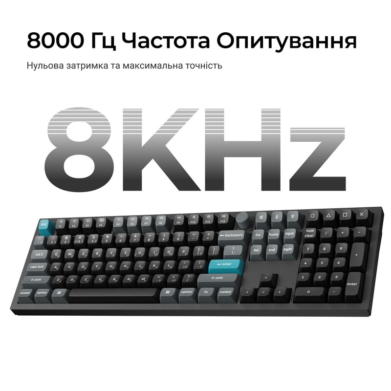 Клавіатура бездротова Keychron Q6 Ultra Keychron Red Switch Black RGB (Q6U-M1-UA)
