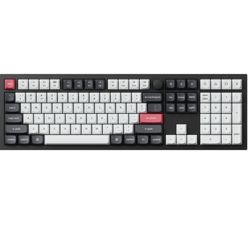 Клавіатура бездротова Keychron Q6 HE Magnetic Switch Black RGB (Q6H-M1-UA)