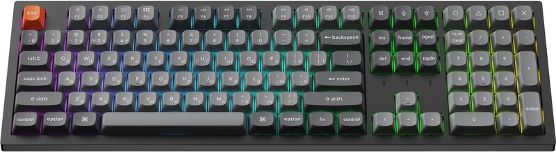 Клавіатура бездротова Keychron K10 Max Keychron Super Banana Switch Black RGB (K10M-H4-UA)