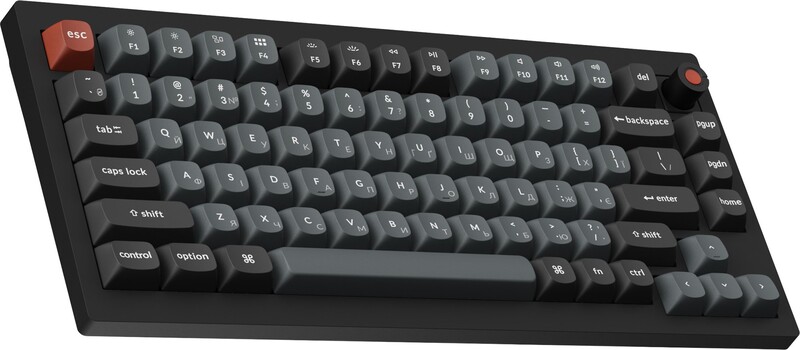 Клавіатура Keychron V1 8K Keychron Super Red Switch Black RGB (V1W-D1-UA)